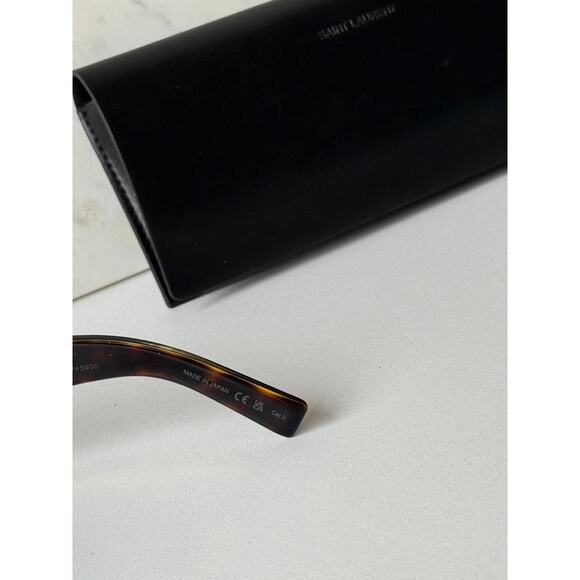 NEW Saint Laurent SL628 Flat Top Sunglasses in Havana Brown - Picture 8 of 10